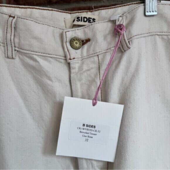 B Sides  Reworked Trouser - Clair Rinse   NEW 100% cotton   Made in USA Size 32 - Picture 8 of 16